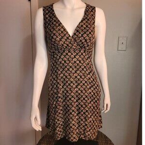 Vintage 90s Knapp Studio Dark Floral Mini Dress Size Large Cottagecore Y2K